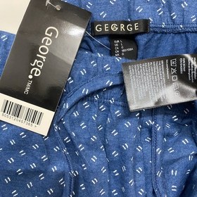 تصویر شلوار راحتی راسته آبی طرح دار برند George اورجینال تضمینی فرح شاپ 