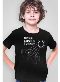 تصویر تی‌شرت پسرانه آستین کوتاه مشکی ساننی ترکیه برند rock&roll Sunny Türkiye Black Short Sleeve Boys' T-Shirt