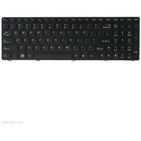 تصویر کیبرد لپ تاپ لنوو IdeaPad G580 مشکی با فریم Keyboard Laptop Lenovo IdeaPad G580 With Frame