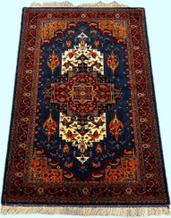 تصویر فرش دستباف 3.2متری چله و گل ابریشم قشقایی رنگ طبیعی کد 0700489 Handmade 3.2 rug,Root and motif silk,Qashqaei desin,Organic color,code 0700489