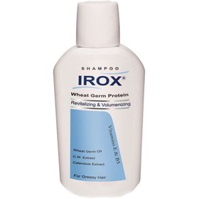 تصویر شامپو ایروکس حاوی پروتئین جوانه گندم موهای چرب و نازک shampoo IROX  wheat germ protein 200gr