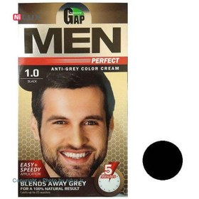تصویر کیت رنگ مو مردانه گپ GAP رنگ BLACK مشکی شماره 1.0 ا GAP MEN COLOR CREAM 1.0 GAP MEN COLOR CREAM 1.0