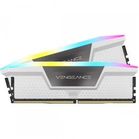 تصویر رم کورسیر مدل VENGEANCE RGB White 16GBx2 5600MHZ CL36 DDR5 ظرفیت 32 گیگابایت 