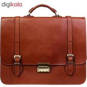 تصویر کیف اداری چرم زانکو کد 100002 - عسلی 