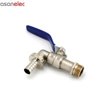 تصویر شیر حیاطی آذر دسته گازی ۱/۲ برنجی 