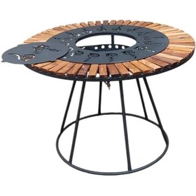 تصویر میز آتشدان مدل فراز - 135cm Fire Stove Table Model Faraz