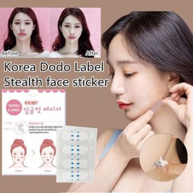 تصویر چسب لیفت و زاویه سازی صورت بدون بند DODO LABEL V Shape Face label Lift up fast works Maker 40 pieces 