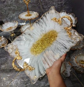 تصویر سینی پذیرایی طرح ونوس رزینی 