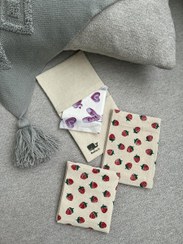 تصویر کیف پد بهداشتی طرح توت فرنگی 