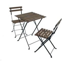 تصویر میز صندلی تاشو چوبی فلزی کد 1 