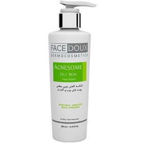 تصویر ژل شستشوی پوست چرب آکنه زوم فیس دوکس حجم 200 میلی لیتر Face Doux Acne Some Face Wash for Oily Skin 200ml