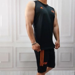 تصویر تاپ شلوارک مردانه مشکی 