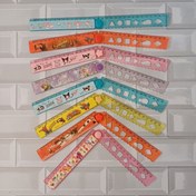 تصویر خط کش تاشو شابلون دار ۳۰ سانتی 