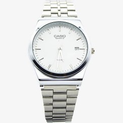 تصویر ساعت مردانه کاسیو بند استیل نقره ای 