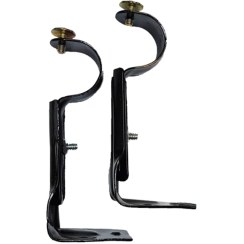 تصویر پایه نگهدارنده میله پرده مدل ۲ مشکی 