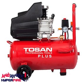 تصویر کمپرسور باد 50 لیتری توسن مدل 7050AC-PLUS Tosan 50 liter air compressor model 7050AC-PLUS