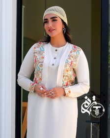 تصویر سارافون کت مدل ساحل کد 7073*پارچه هندی درجه یک سه سایز - سایز Sarafan beach coat