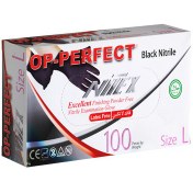 تصویر دستکش نیتریل مشکی گاماتکس سایز 