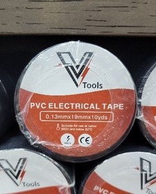 تصویر نوار چسب برق(لنت برق) ۱۰ یاردی VTOOLS بسته ۱۰ عددی VTOOLS PVC electrical tape