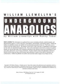 تصویر دانلود کتاب Underground Anabolics 2010 کتاب انگلیسی آنابولیک های زیرزمینی 2010
