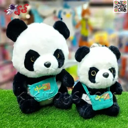 عروسک پاندا نشسته کیف دار اسباب بازی Panda polish doll 60120