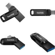 تصویر فلش مموری سندیسک مدل Sandisk OTG Type C USB3.1 با دو رابط Type‑C و USB‑A و سرعت فوق‌العاده بالا 
