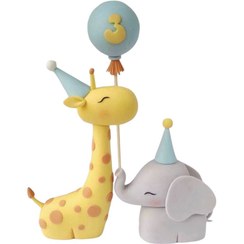 تصویر تاپر کیک فیل و زرافه - گوگولی ها 