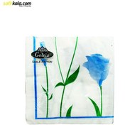 تصویر دستمال سفره گلریز مدل table napkin طرح گل لاله بسته 20 عددی 