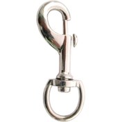 تصویر مدبر کیف ته گرد فلزی نقره‌ای طول 8.5 سانتی‌متر 