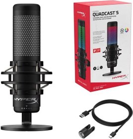 تصویر میکروفن HyperX Quadcast S - اپن باکس HyperX Quadcast S Gaming Microphone - open box