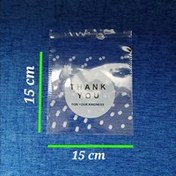 تصویر 500 گرم سایز 15x15 سلفون لب چسب خارجی طرح تنکیو Thank you 