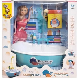 تصویر باربی با وان حموم کد 3723 