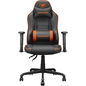 تصویر صندلی گیمینگ Cougar Fusion s Black-Orange 