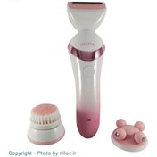 تصویر ست ماشین اصلاح بدن، ماساژور و برس پاکسازی صورت روزیا HB6008 Rosia HB6008 body shaver, massager and facial cleansing brush set