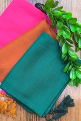 تصویر شال نخی دور دوخت - سبز 