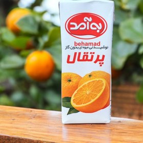 تصویر آبمیوه پرتقال به آمد - 200 میلی لیتر بسته 36 عددی 