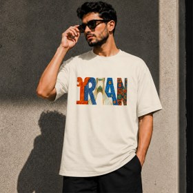 تصویر تی شرت اور سایز باکسی جنس دورس دو نخ درجه یک طرح ایران درجه یک طرح ایران