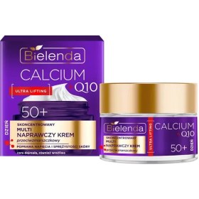 تصویر کرم روز مولتی ترمیم کننده و ضدچروک بالای 50 سال کلسیم +Q10 بی یلندا Calcium Q10 Ultra Lifting Multi-Repair 50 Face Cream Day BIELENDA