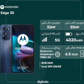 تصویر گوشی موتورولا (استوک) Edge 30 5G | حافظه 256 رم 8 گیگابایت ا Motorola Edge 30 5G (Stock) 256/8 GB Motorola Edge 30 5G (Stock) 256/8 GB