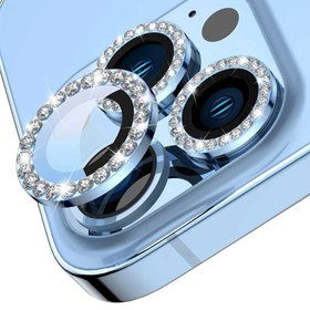 تصویر محافظ لنز دوربین آیفون 13 پرو مدل رینگی نگین دار iPhone 13Pro Camera Lens Protector Ring Jewel