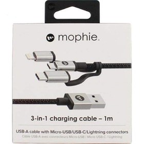 تصویر کابل تبدیل USB به USB-C/microUSB/لایتنینگ موفی طول 1 متر 