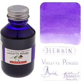 تصویر جوهر خودنویس ژاک هربین ویولت JACQUES HERBIN Violette Pensee ink 