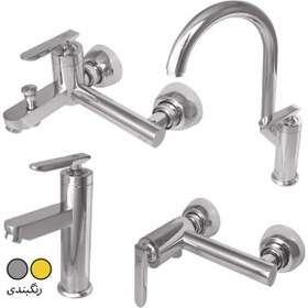 تصویر ست شیرآلات شیبه مدل روژان - طلایی Shibeh Mixer Faucet