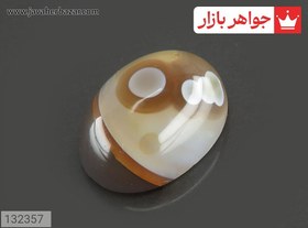 تصویر نگین عقیق هندی باباقوری زیبا کد 132357 