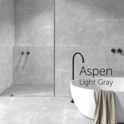 تصویر سرامیک پرسلان آسپن طوسی روشن مات 60*120 طرح بتن لوتوس 