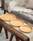 تصویر سینی گرد بامبو 