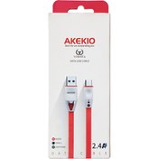 تصویر کابل شارژ AKEKIO آیفونی - یک متر / قرمز AKEKIO IOS Data USB Cable