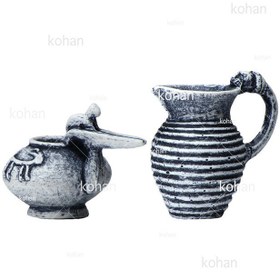 تصویر مجسمه چراغ پی سوز و کوزه 