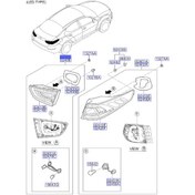 تصویر چراغ خطر عقب روی صندوق چپ | Hyundai/KIA Genuine Parts – MOBIS | اپتیما TF مدل 2011 تا 2015 