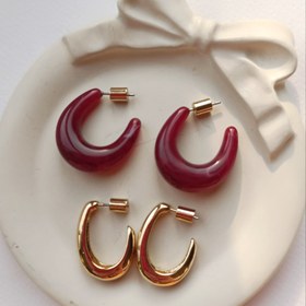 تصویر گوشواره یو شکل 